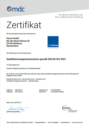 ISO Zertifikat DIN EN ISO 9001